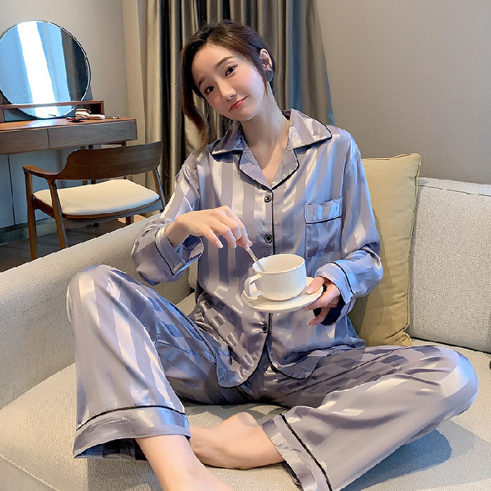 Soft Life Pajama Set sleeve detail – satin cuff finish on luxe sleepwear – Lumira Beauty Co.