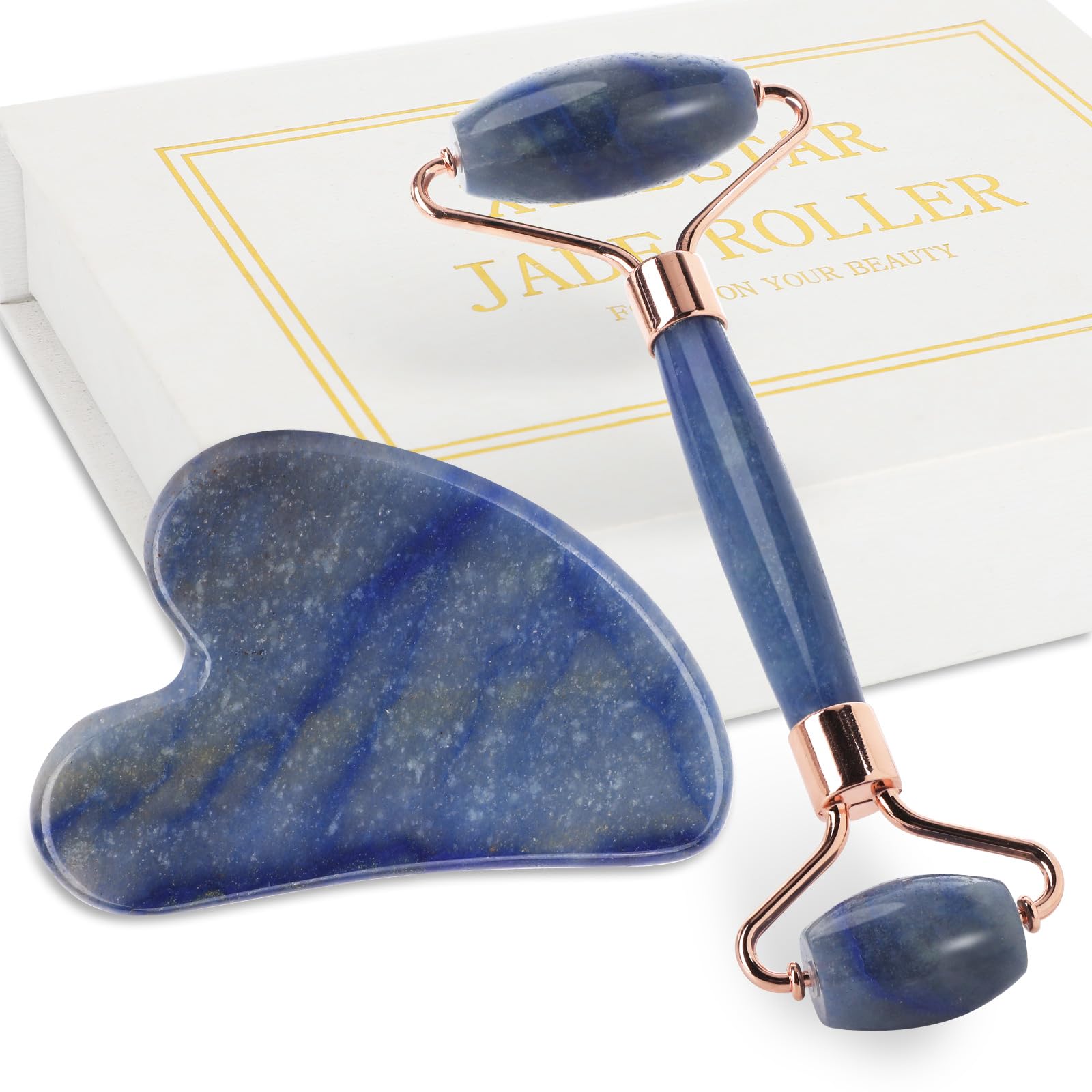 Jade face roller in use on cheek – boosts circulation and reduces puffiness – Lumira Beauty Co.
