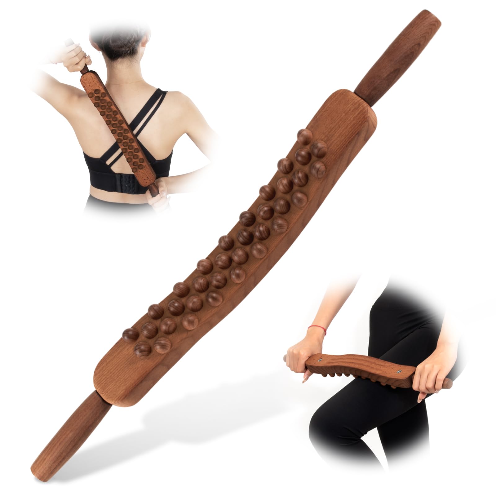 Sculpt & Release Body Massage Stick – natural wood gua sha massage stick – Lumira Beauty Co.