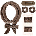 Heatless Curl Wand Set – satin overnight curler with scrunchies and clip – Lumira Beauty Co.