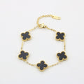 High-End Four Leaf Clover Bracelet in Titanium Steel